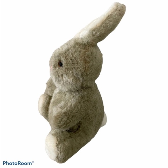 DAKIN Plush Bunny Rabbit Vintage 1985 Stuffed Animal 14” Brown Gray Toy - Picture 3 of 8